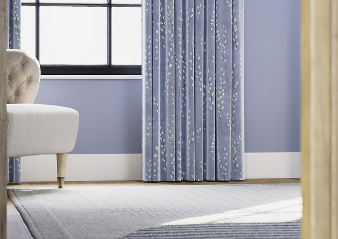 Willow Field, Indigo - Made to Measure Curtains - Image 5